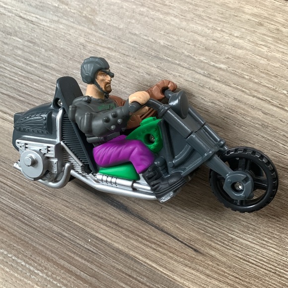 Cyborg ActionFigure Dr X Biker Riding Motorcycle Chopper vintage toy Nonworking - Picture 6 of 10